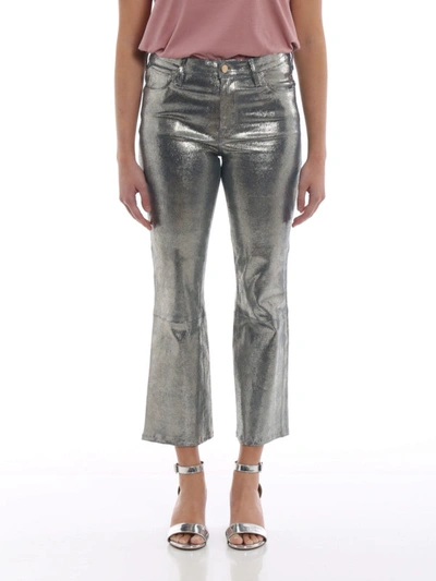 Shop J Brand Selena Gold Snake Crop Boot Trousers