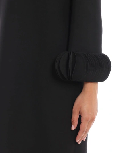 Shop Valentino Embroidered Crepe Couture Little Black Dress