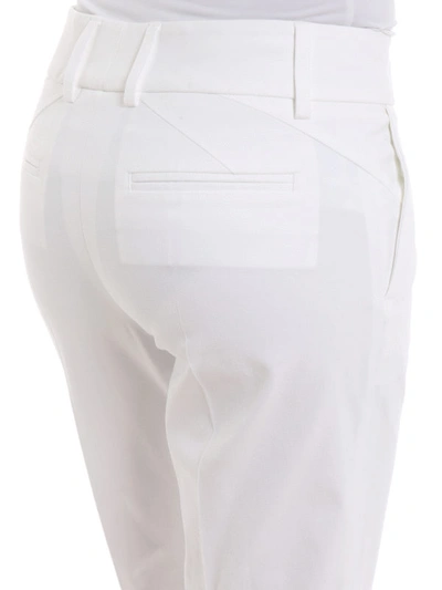Shop Piazza Sempione Kim White Cotton Trousers