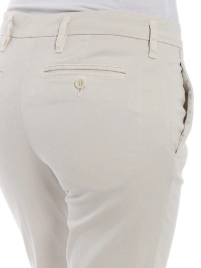 Shop Aspesi Ivory Cotton Drill Chino Pants In White