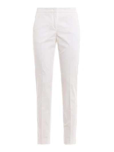 Shop Fabiana Filippi Assisi White Twill Trousers