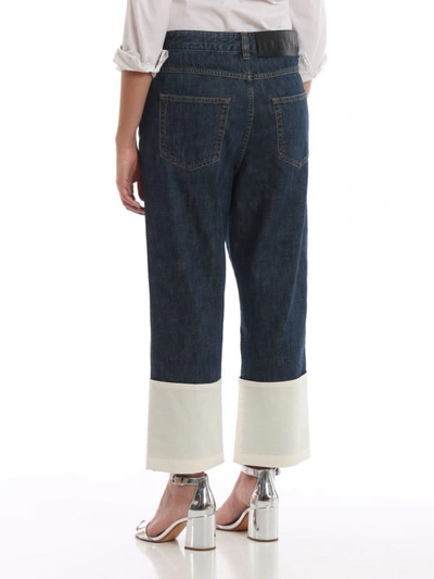 Shop Loewe Boyfriend Jeans With Maxi Turn-ups In Dark Wash