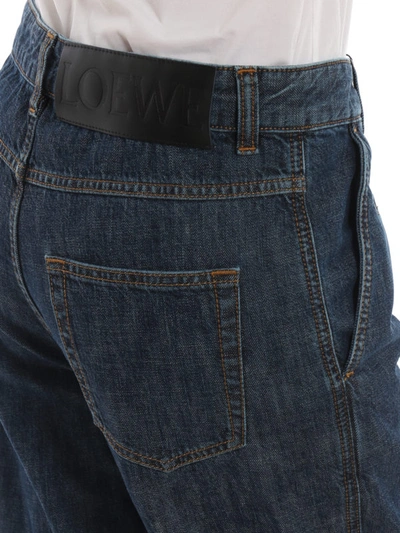 Shop Loewe Boyfriend Jeans With Maxi Turn-ups In Dark Wash