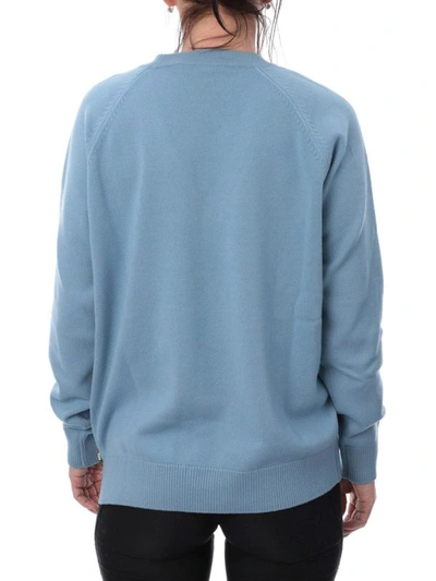 Shop Givenchy Wool And Cashmere Sweater With Zipper In Light Blue