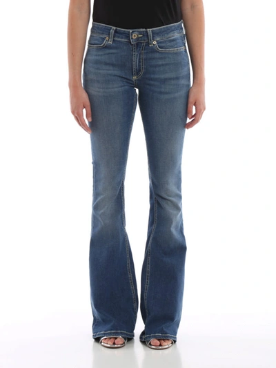 Shop Dondup Akon Skinny Bootcut Jeans In Medium Wash