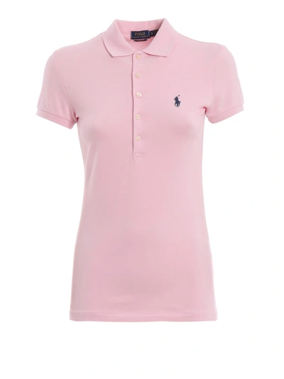 Shop Polo Ralph Lauren Slim Fit Pink Cotton Polo Shirt