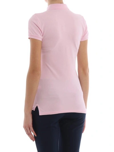 Shop Polo Ralph Lauren Slim Fit Pink Cotton Polo Shirt