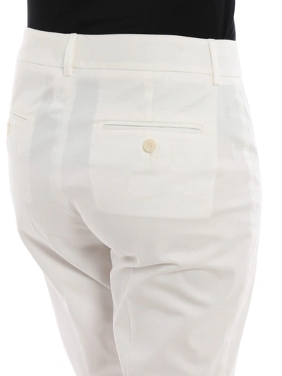 Shop Weekend Max Mara Alibi White Cropped Cigarette Trousers