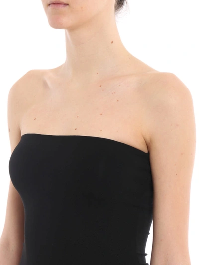 Shop Alexandre Vauthier Black Stretch Viscose Bodysuit