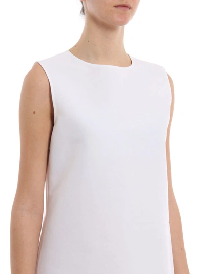 Shop Aspesi White Cotton Structured Dress