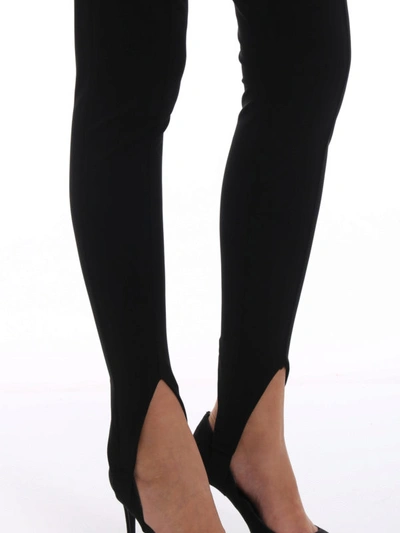 Shop Givenchy Stretch Viscose Slim Leg Stirrup Trousers In Black