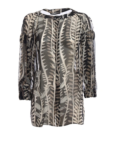 Shop Alberta Ferretti Elasticated Cuffs Detailed Shirt In Multicolour