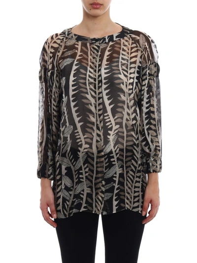 Shop Alberta Ferretti Elasticated Cuffs Detailed Shirt In Multicolour