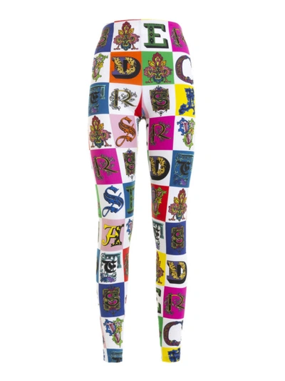 Shop Versace Multicolour Nylon Blend Leggings