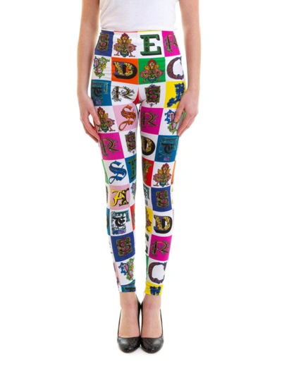 Shop Versace Multicolour Nylon Blend Leggings