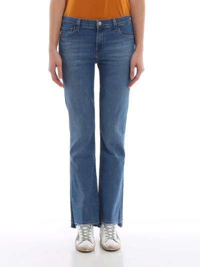 Shop J Brand Sallie Cotton Blend Denim Bootcut Jeans In Medium Wash