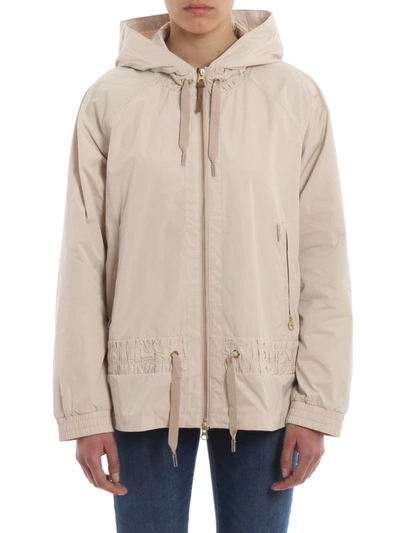 Shop Woolrich Erie Hooded Windbreaker In Light Beige