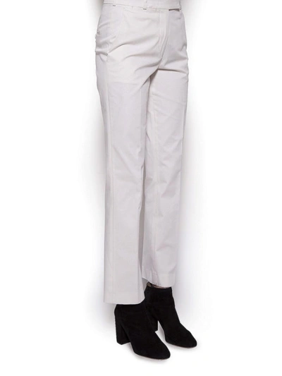 Shop Etro Stretch Cotton Straight Trousers In White