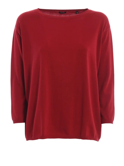 Shop Aspesi Red Cotton Over Sweater