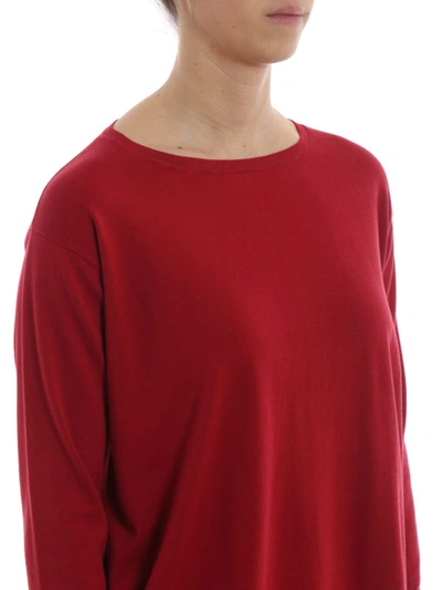 Shop Aspesi Red Cotton Over Sweater