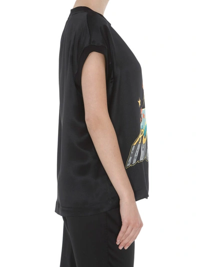Shop Dolce & Gabbana Super Eroine Silk T-shirt In Black