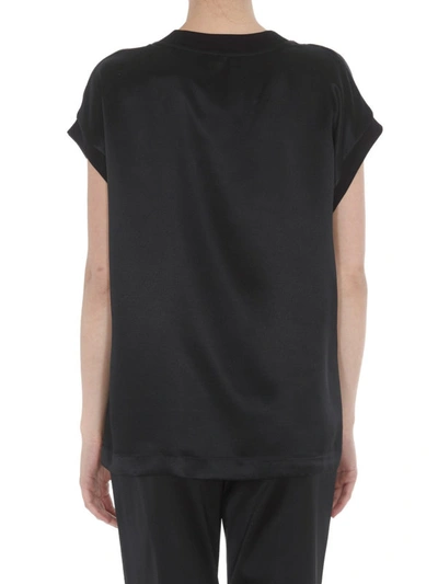 Shop Dolce & Gabbana Super Eroine Silk T-shirt In Black
