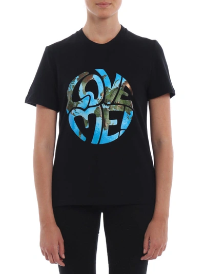 Shop Alberta Ferretti Love Me Black T-shirt