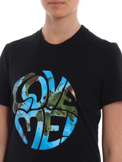 Shop Alberta Ferretti Love Me Black T-shirt