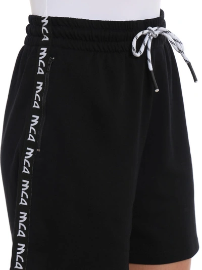 Shop Mcq By Alexander Mcqueen Short Pants With Logo Bands In Black