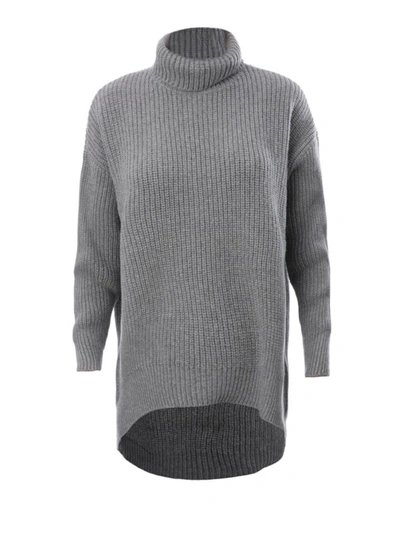 Shop Givenchy Alpaca And Wool Oversized Turtleneck In Grey