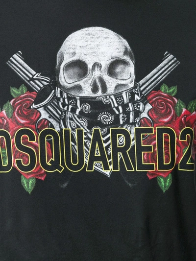Shop Dsquared2 Black Cotton T-shirt
