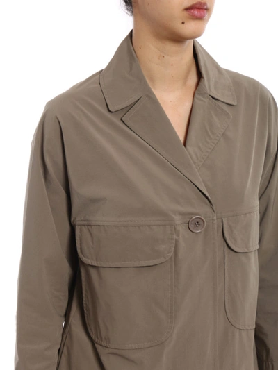 Shop Aspesi Chantilly Taffeta Jacket In Dark Beige