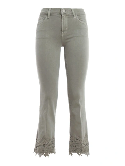 Shop J Brand Selena Light Green Crop Bootcut Jeans