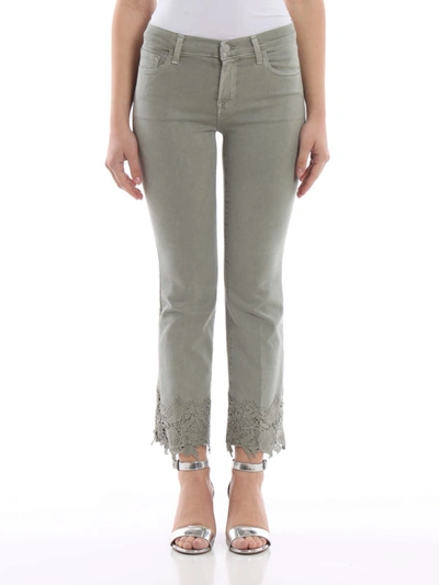 Shop J Brand Selena Light Green Crop Bootcut Jeans