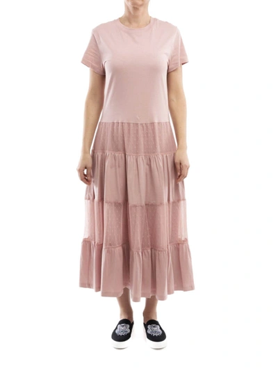 Shop Red Valentino Pink Cotton Jersey Maxi Dress