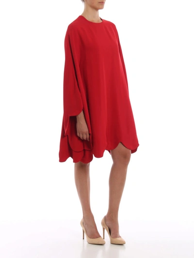 Shop Valentino Red Double-face Viscose Dress