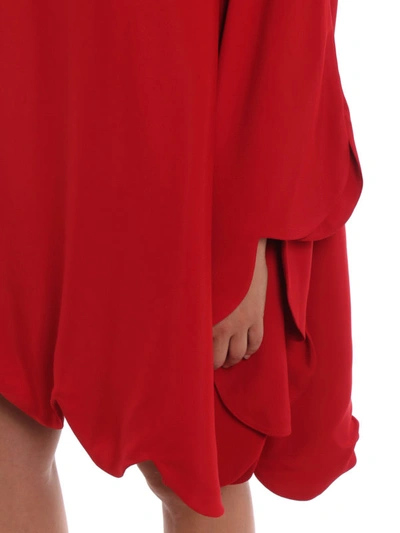 Shop Valentino Red Double-face Viscose Dress