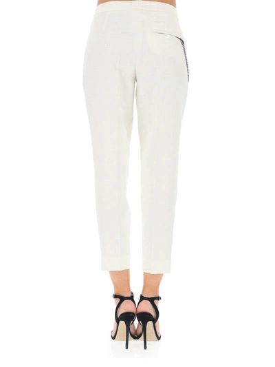 Shop Bottega Veneta Wool Blend Tailored Trousers In White