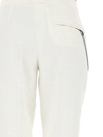 Shop Bottega Veneta Wool Blend Tailored Trousers In White