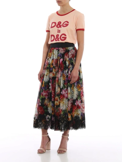 Shop Dolce & Gabbana Dg Is Dg Print T-shirt In Pink