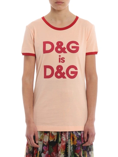 Shop Dolce & Gabbana Dg Is Dg Print T-shirt In Pink