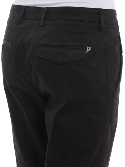 Shop Dondup Rothka Lightweight Cotton Black Pants