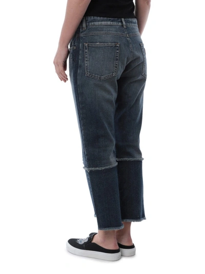 Shop Dolce & Gabbana Distressed Denim Crop Boyfriend Jeans In Medium Wash