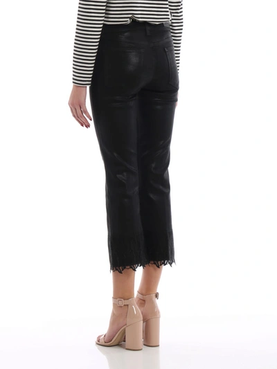 Shop J Brand Selena Mid-rise Crop Boot Pants In Black