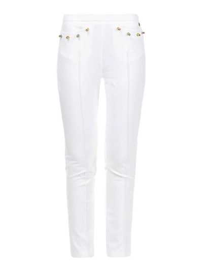 Shop Versace Studded White Pants