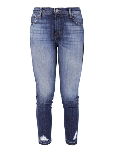 Shop J Brand Ruby Bootcut Crop Jeans In Dark Wash