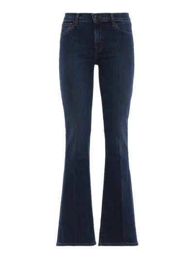 Shop J Brand Sallie Mid Rise Bootcut Indigo Jeans In Dark Wash