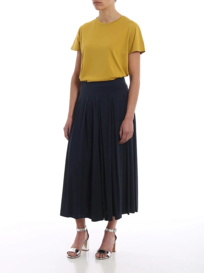 Shop Aspesi Mustard Coloured Cotton Tee In Dark Yellow