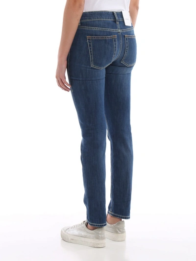 Shop Dondup Gaynor Low Waist Skinny Jeans In Dark Wash