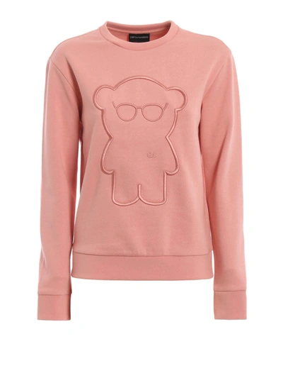 Emporio Armani Manga Bear Embroidery Sweatshirt In Pink ModeSens